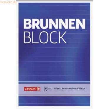 Briefblock Brunnen A5 70g/qm liniert 50 Blatt-0
