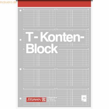 T-Konten-Block A4 80g/qm 25 Blatt-0