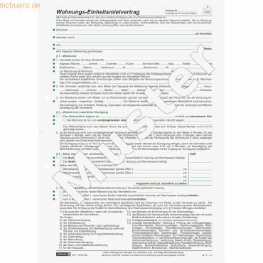 Mietvertrag Einheitsmietvertrag A4 4 Seiten-0