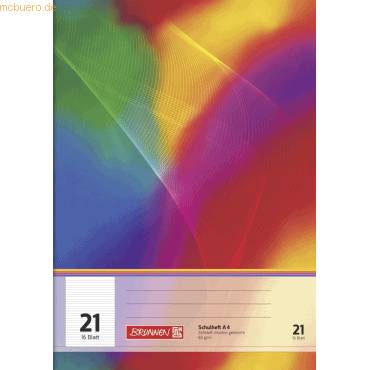 Schulheft A4 Lineatur 21 16 Blatt mehrfarbig-0