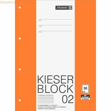 BRUNNEN - Arbeitsblock Kieserblock gelocht DIN A4 liniert Lineatur 02-0