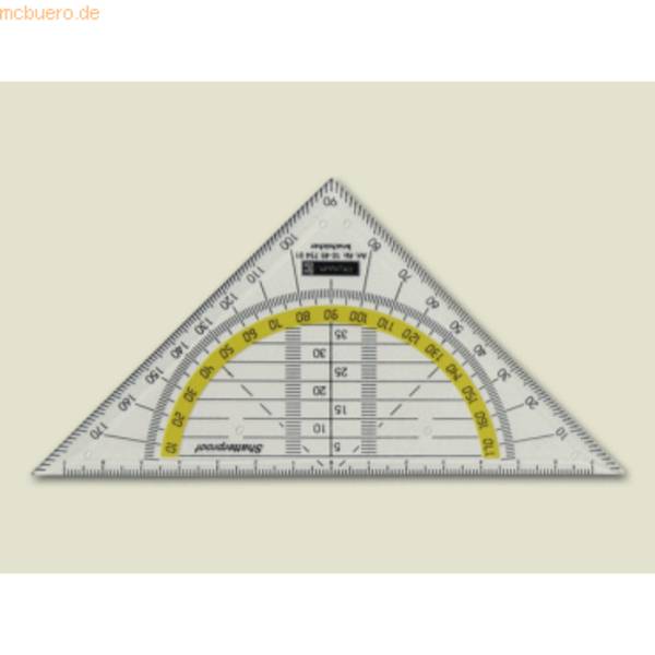 Geometrie-Dreieck 16cm glasklar