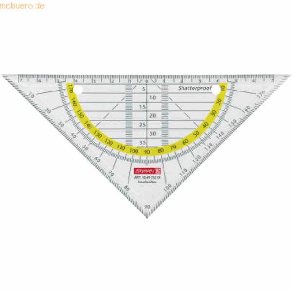 Geometrie-Dreieck 16cm bruchsicher glasklar