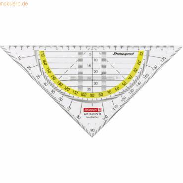 Geometrie-Dreieck 16cm bruchsicher mit Griff glasklar-0