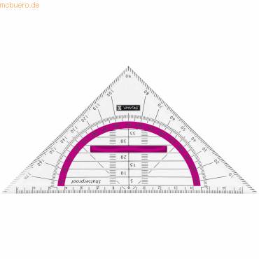 Geometrie-Dreieck 16cm Griff pink-0