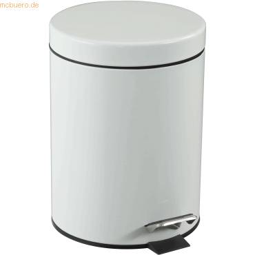 Treteimer Metall 5L weiß-0