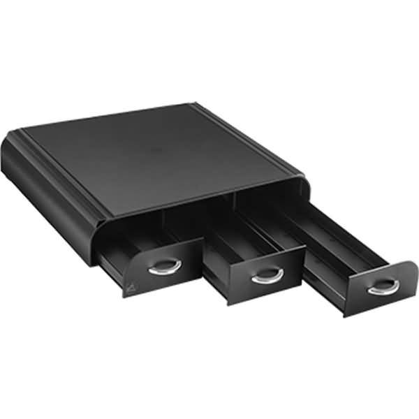 Dispenser für Kaffeekapseln 3 Schubfächer 34,2x32,7x6,9cm schwarz-1