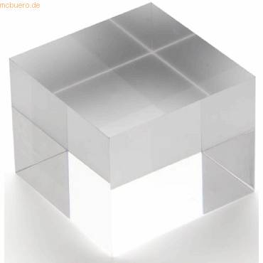 deflecto Acryl-Block, transparent, 50 x 50 x 40 mm-0