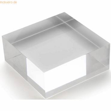 deflecto Acryl-Block, transparent, 100 x 100 x 40 mm
