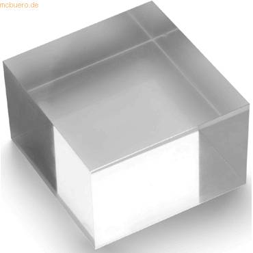deflecto Acryl-Block, transparent, 75 x 75 x 50 mm-0