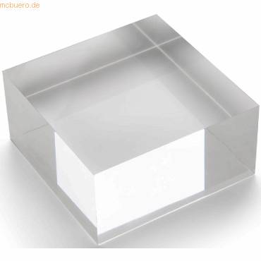 deflecto Acryl-Block, transparent, 100 x 100 x 50 mm-0