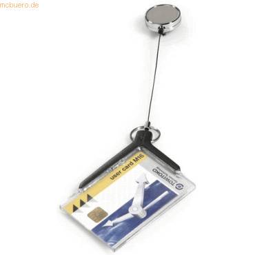 Sicherheitsausweishalter Card Holder de luxe pro anthrazit VE=10 Stück-0