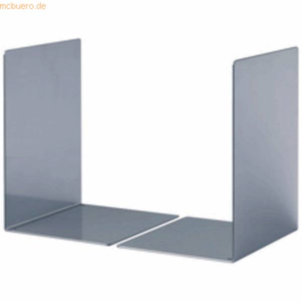 Buchstützen S HxBxT 123x130x123mm metallic silber VE=2 Stück