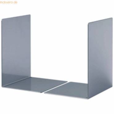Buchstützen S HxBxT 123x130x123mm metallic silber VE=2 Stück-0
