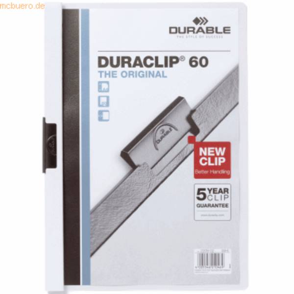 Durable 5 Klemmhefter weiß DIN A4