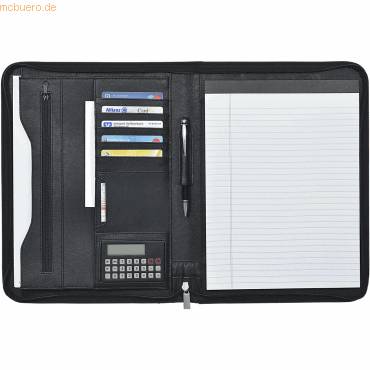 Konferenzmappe Eleganz A4 Kunstleder schwarz-1