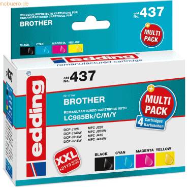 Druckerpatrone Multipack kompatibel mit Brother LC985 BK/C/M/Y-0