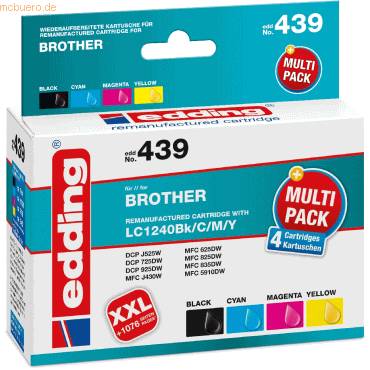 Druckerpatrone Multipack kompatibel mit Brother LC1240 BK/C/M/Y-0