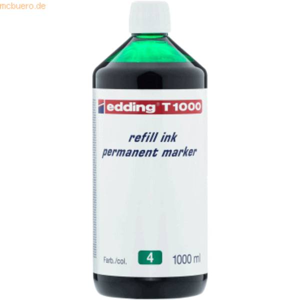 Nachfülltinte edding T 1000 für edding Permanentmarker  1000ml grün