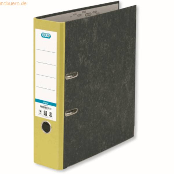 Ordner smart Wolkenmarmor A4 80mm gelb