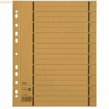 Trennblatt A4 mit Perforation Manilakarton gelb-0