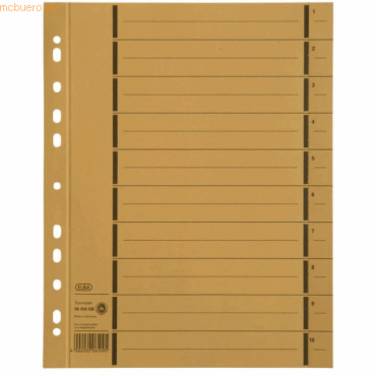 Trennblatt A4 mit Perforation Manilakarton gelb