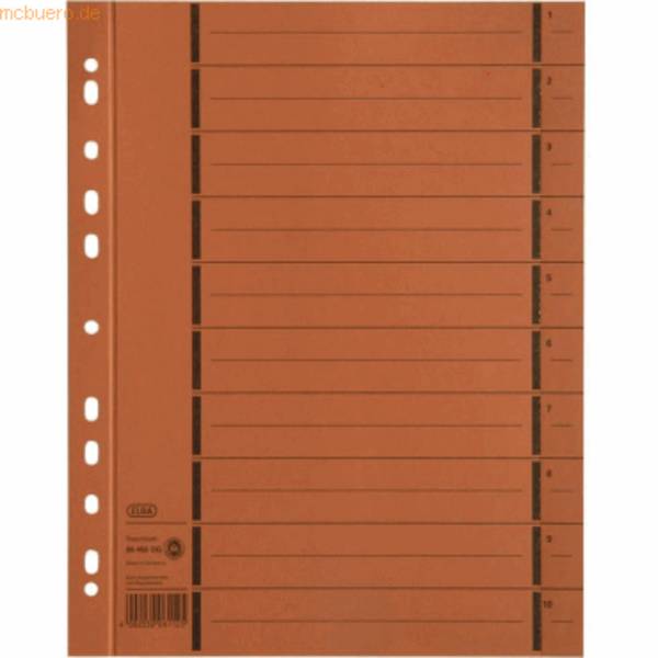 Oxford Trennblatt 400004669 DIN A4 250g Manilakarton orange