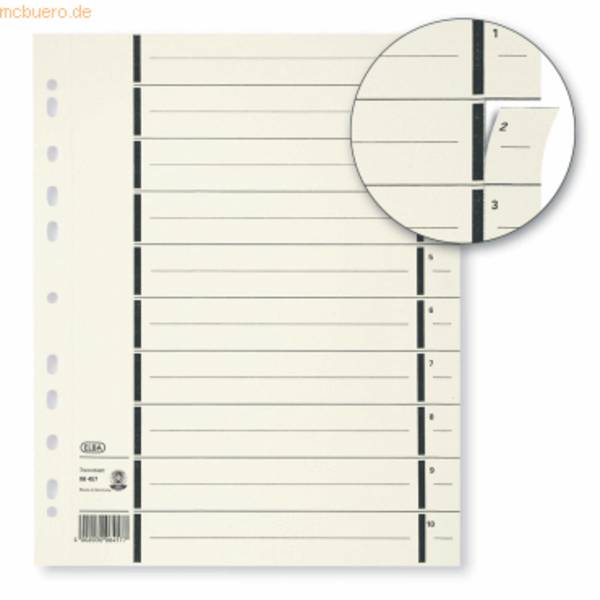 Trennblatt mit Perforation Kraftkarton (RC) 200 g/qm A4 240 x 300mm chamois
