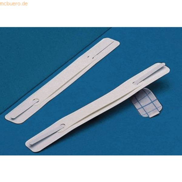 Heftstreifen 20x150mm selbstklebend Metall weiß VE=100 Stück