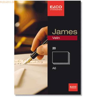 Schreibkarten James Velin A6 blanko weiß 280 g/qm VE=20 Stück-0