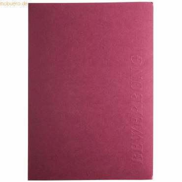 Bewerbungsmappe A4 3-teilig Karton 400g/qm bordeaux-0