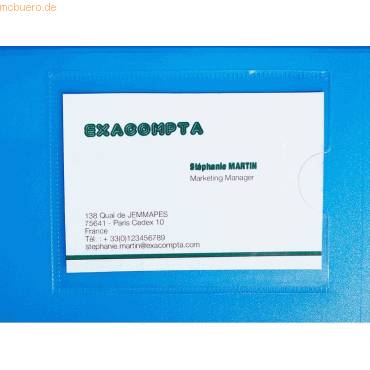 Präsentationsmappe A4 doppelseitig PP 400my blau-1