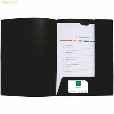 Präsentationsmappe Krea Cover A4 PP schwarz-1
