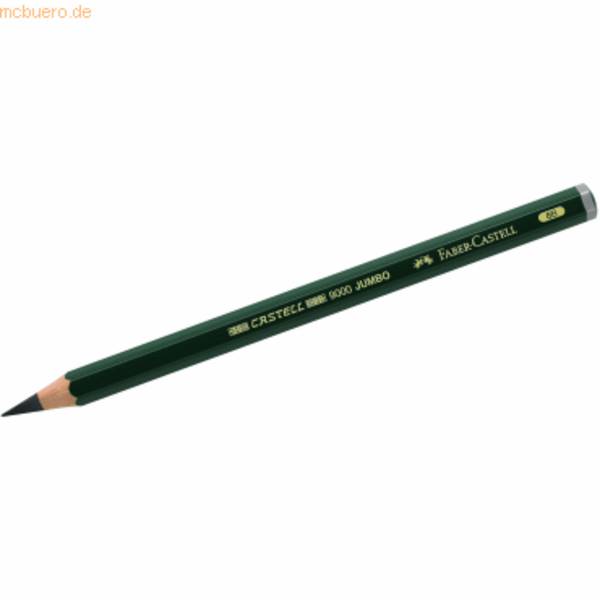 Bleistift Castell 9000 Jumbo 6B mit Radierer