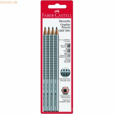 Bleistift Grip 2001 H HB B 2B silber auf Blisterkarte-0