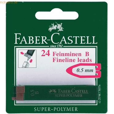 Faber-Castell Super-Polymer - Bleistiftmine - Superpolymer - B - 0.5 mm (Packung mit 24)-0