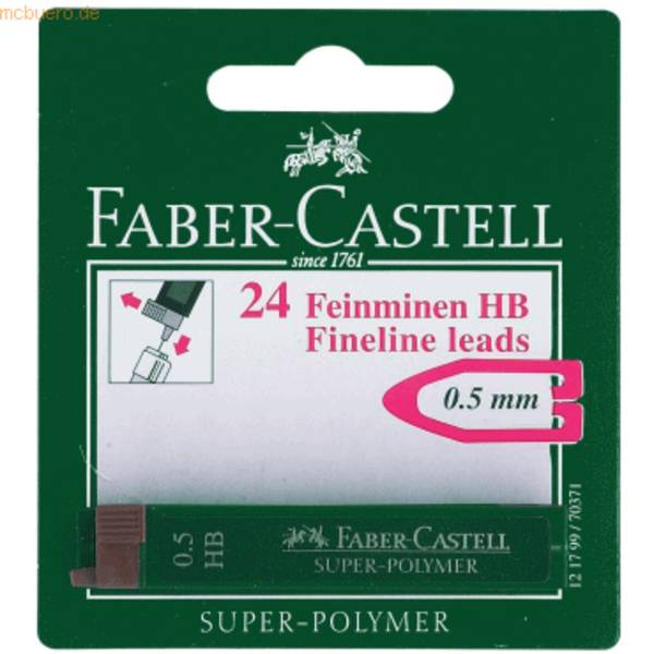 Faber-Castell Super-Polymer - Bleistiftmine - Superpolymer - HB - 0.5 mm (Packung mit 24)