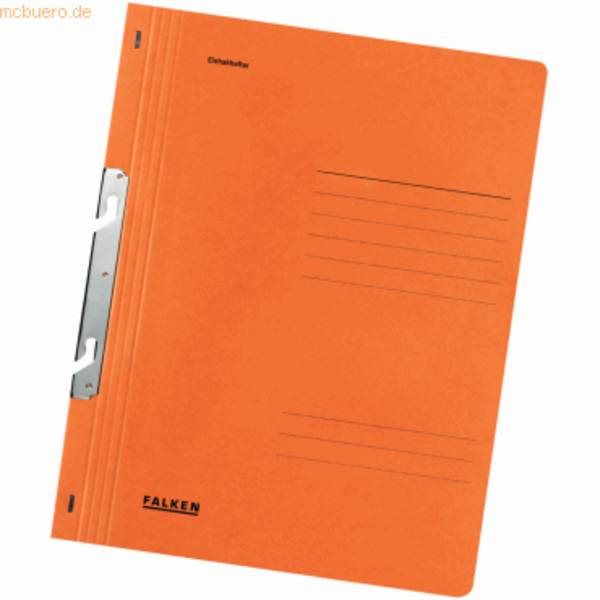 Einhakhefter A4 Manila-RC-Karton 250g/qm 1/1 Vorderdeckel Amtsheftung orange