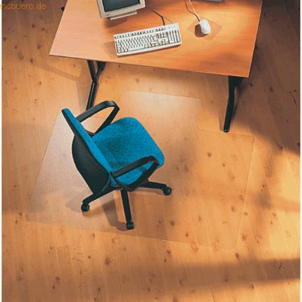 Bodenschutzmatte Computex für Hartböden 92x122cm transparent mit Lippe