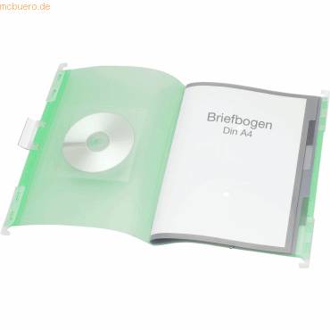 Hänge-Ordnungsmappe A4 PP 6 Fächer grün transluzent-0