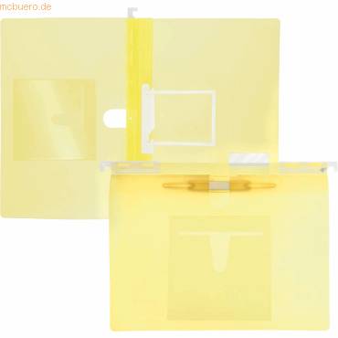 Multi-Hängehefter A4 PP U-Clip/Heftzunge gelb transluzent-0