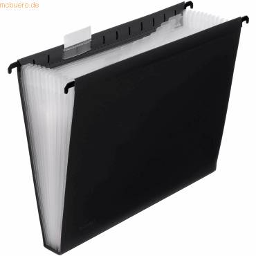 Hängetasche A4 PP 12 Fächer schwarz-0