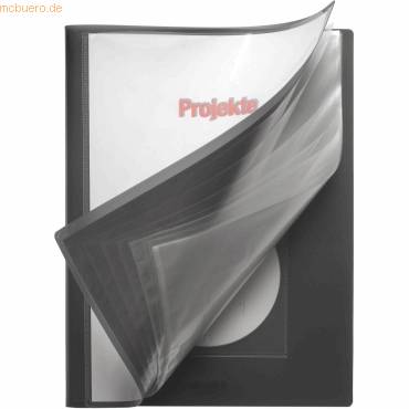 Präsentations-Sichtbuch A4 20 Hüllen A4 PP anthrazit-1