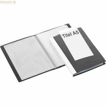 Präsentations-Sichtbuch A5 40 Hüllen PP schwarz-0
