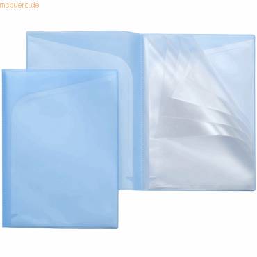 Sichtbuch Quickload A4 14 Innentaschen PP blau transluzent-0