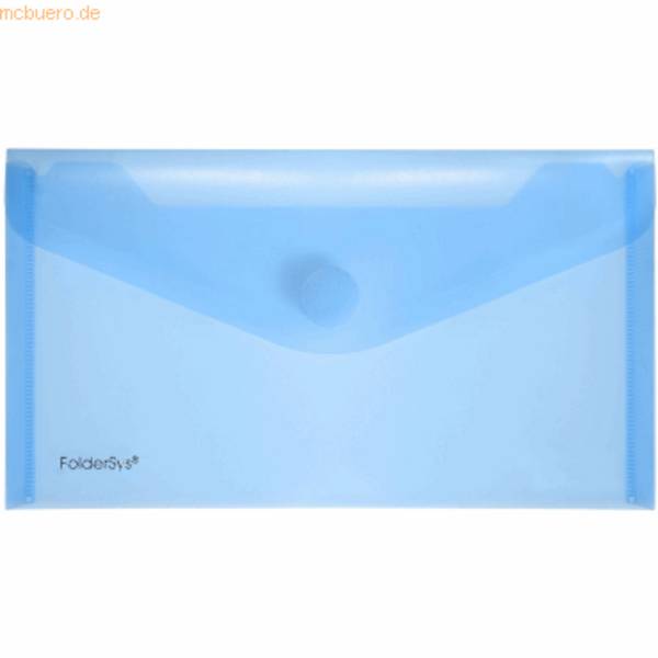 Dokumentenmappe DINlang PP Klettverschluss blau transparent