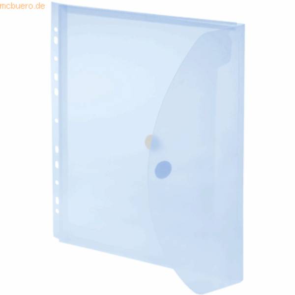 Dokumentenmappe PP A4 20mm Falte, Abheftrand, Klettverschluss blau