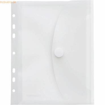 Dokumentenmappe PP A5 20mm Falte, Abheftrand, Klettverschluss transparent-0
