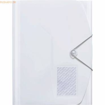Sammelmappe Jumbo A4 PP mit Gummizug weiß-0
