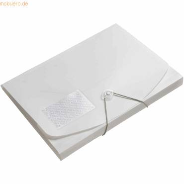 Sammelmappe Jumbo A4 PP mit Gummizug weiß-1